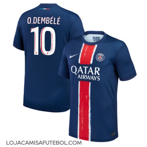 Camisa de Futebol Paris Saint-Germain Ousmane Dembele #10 Equipamento Principal 2024-25 Manga Curta